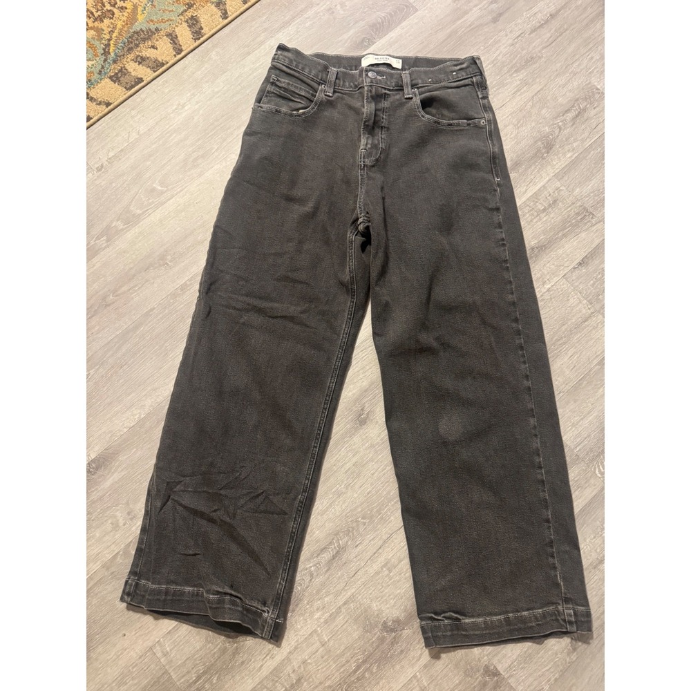 Hollister Super Baggy High Rise Wide Leg Jeans Faded Black W31 L30